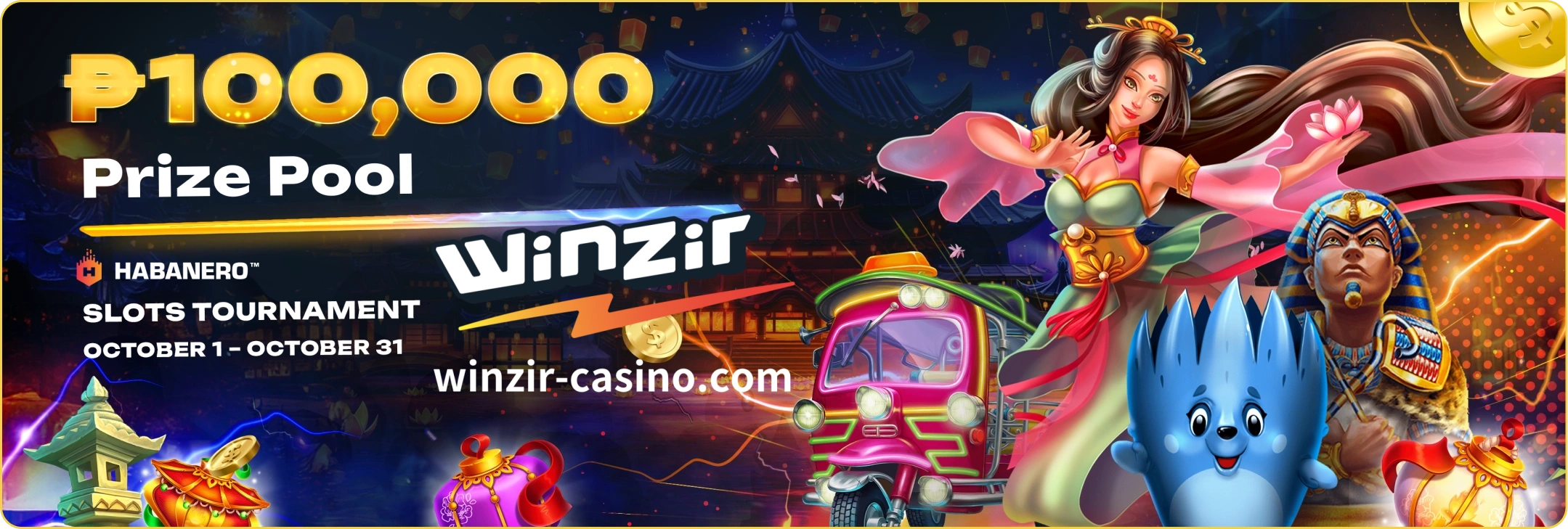 Maglaro ng mga slot ng provider ng Habanero at manalo ng mga premyong cash sa bagong slots tournament ng Winzir.